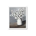 Picture of White flower in vase _GroupedProduct_Rectangle_Portrait_Framed_Matted_