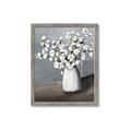 Picture of White flower in vase _GroupedProduct_Rectangle_Portrait_Framed_Matted_