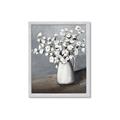 Picture of White flower in vase _GroupedProduct_Rectangle_Portrait_Framed_Matted_