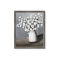 Picture of White flower in vase _GroupedProduct_Rectangle_Portrait_Framed_Matted_