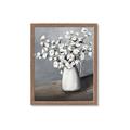 Picture of White flower in vase _GroupedProduct_Rectangle_Portrait_Framed_Matted_