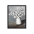 Picture of White flower in vase _GroupedProduct_Rectangle_Portrait_Framed_Matted_
