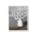 Picture of White flower in vase _GroupedProduct_Rectangle_Portrait_Framed_Matted_