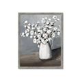 Picture of White flower in vase _GroupedProduct_Rectangle_Portrait_Framed_Matted_