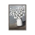 Picture of White flower in vase _GroupedProduct_Rectangle_Portrait_Framed_Matted_