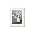Picture of White flower in vase _GroupedProduct_Rectangle_Portrait_Framed_Matted_