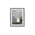 Picture of White flower in vase _GroupedProduct_Rectangle_Portrait_Framed_Matted_