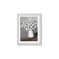 Picture of White flower in vase _GroupedProduct_Rectangle_Portrait_Framed_Matted_
