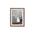 Picture of White flower in vase _GroupedProduct_Rectangle_Portrait_Framed_Matted_