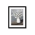 Picture of White flower in vase _GroupedProduct_Rectangle_Portrait_Framed_Matted_