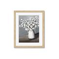 Picture of White flower in vase _GroupedProduct_Rectangle_Portrait_Framed_Matted_