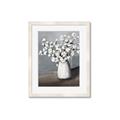 Picture of White flower in vase _GroupedProduct_Rectangle_Portrait_Framed_Matted_