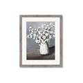 Picture of White flower in vase _GroupedProduct_Rectangle_Portrait_Framed_Matted_