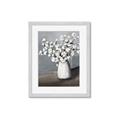 Picture of White flower in vase _GroupedProduct_Rectangle_Portrait_Framed_Matted_