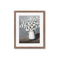 Picture of White flower in vase _GroupedProduct_Rectangle_Portrait_Framed_Matted_