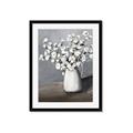 Picture of White flower in vase _GroupedProduct_Rectangle_Portrait_Framed_Matted_