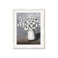 Picture of White flower in vase _GroupedProduct_Rectangle_Portrait_Framed_Matted_