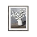 Picture of White flower in vase _GroupedProduct_Rectangle_Portrait_Framed_Matted_