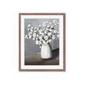 Picture of White flower in vase _GroupedProduct_Rectangle_Portrait_Framed_Matted_