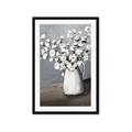 Picture of White flower in vase _GroupedProduct_Rectangle_Portrait_Framed_Matted_