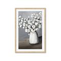 Picture of White flower in vase _GroupedProduct_Rectangle_Portrait_Framed_Matted_