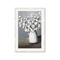 Picture of White flower in vase _GroupedProduct_Rectangle_Portrait_Framed_Matted_
