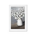 Picture of White flower in vase _GroupedProduct_Rectangle_Portrait_Framed_Matted_