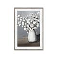 Picture of White flower in vase _GroupedProduct_Rectangle_Portrait_Framed_Matted_