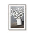 Picture of White flower in vase _GroupedProduct_Rectangle_Portrait_Framed_Matted_