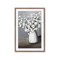 Picture of White flower in vase _GroupedProduct_Rectangle_Portrait_Framed_Matted_