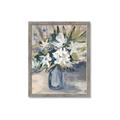 Picture of Bouquet in Blue Vase _GroupedProduct_Rectangle_Portrait_Framed_Matted_