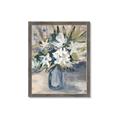Picture of Bouquet in Blue Vase _GroupedProduct_Rectangle_Portrait_Framed_Matted_