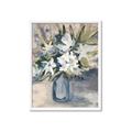 Picture of Bouquet in Blue Vase _GroupedProduct_Rectangle_Portrait_Framed_Matted_