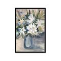 Picture of Bouquet in Blue Vase _GroupedProduct_Rectangle_Portrait_Framed_Matted_