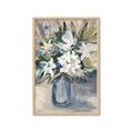 Picture of Bouquet in Blue Vase _GroupedProduct_Rectangle_Portrait_Framed_Matted_