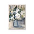 Picture of Bouquet in Blue Vase _GroupedProduct_Rectangle_Portrait_Framed_Matted_