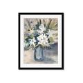 Picture of Bouquet in Blue Vase _GroupedProduct_Rectangle_Portrait_Framed_Matted_