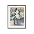 Picture of Bouquet in Blue Vase _GroupedProduct_Rectangle_Portrait_Framed_Matted_