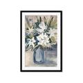 Picture of Bouquet in Blue Vase _GroupedProduct_Rectangle_Portrait_Framed_Matted_