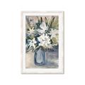 Picture of Bouquet in Blue Vase _GroupedProduct_Rectangle_Portrait_Framed_Matted_