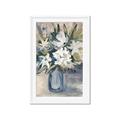 Picture of Bouquet in Blue Vase _GroupedProduct_Rectangle_Portrait_Framed_Matted_