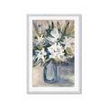 Picture of Bouquet in Blue Vase _GroupedProduct_Rectangle_Portrait_Framed_Matted_