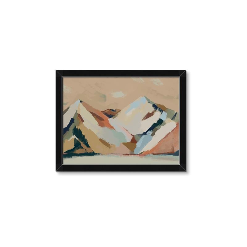 Picture of Colorblocked Mountains _GroupedProduct_Rectangle_Landscape_Framed_Matted_