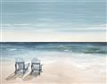 Picture of Two  Adirondack Chairs on the Beach _GroupedProduct_Rectangle_Landscape_Unframed_Print_Only_