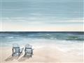 Picture of Two  Adirondack Chairs on the Beach _GroupedProduct_Rectangle_Landscape_Unframed_Print_Only_