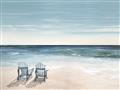 Picture of Two  Adirondack Chairs on the Beach _GroupedProduct_Rectangle_Landscape_Unframed_Print_Only_