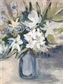 Picture of Bouquet in Blue Vase _GroupedProduct_Rectangle_Portrait_Unframed_Print_Only_