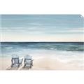 Picture of Two  Adirondack Chairs on the Beach _GroupedProduct_Rectangle_Landscape_Unframed_Print_Only_