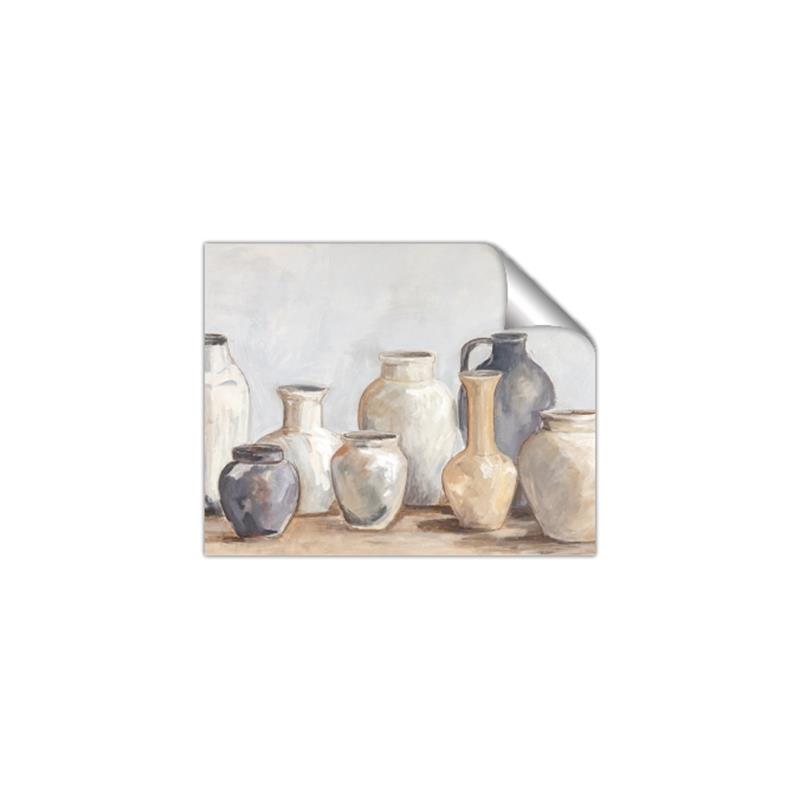Picture of Vases on wooden table _GroupedProduct_Rectangle_Landscape_Unframed_Print_Only_