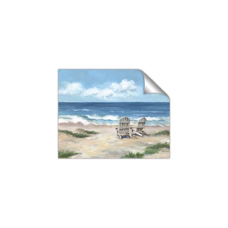 Picture of Chairs on beach _GroupedProduct_Rectangle_Landscape_Unframed_Print_Only_